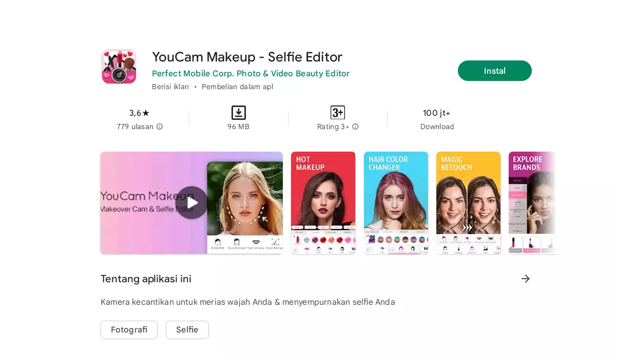 10 Aplikasi Makeup Wajah Terbaik di Android